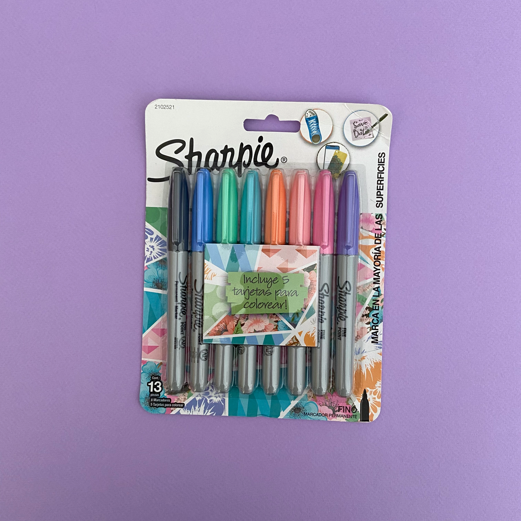 Set plumones Sharpie - 8 colores Tropical